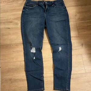 Style & Co. Women's Dark Blue Distressed Skinny Jeans